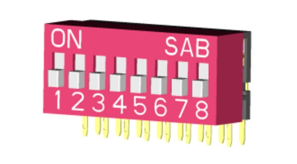 Right Angle DIP Switch: SPST