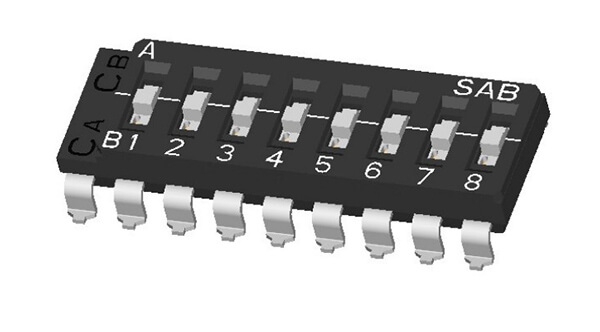 ON-OFF-ON Multi-pole DIP switch (One Common): SMD Lead