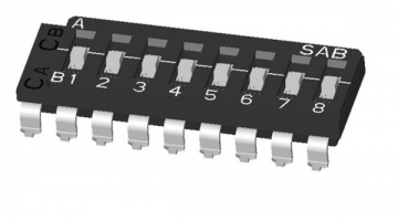 ON-OFF-ON Multi-pole DIP switch (Two Common): SMD Lead