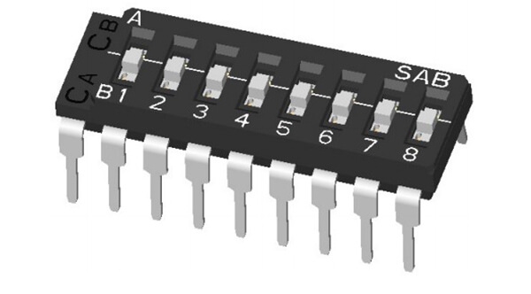 ON-OFF-ON Multi-pole DIP switch (Two Common): Thru-hole ... dip rotary switch wiring diagram 